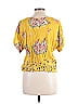 Miss Me 100% Viscose Yellow Short Sleeve Blouse Size L - photo 2