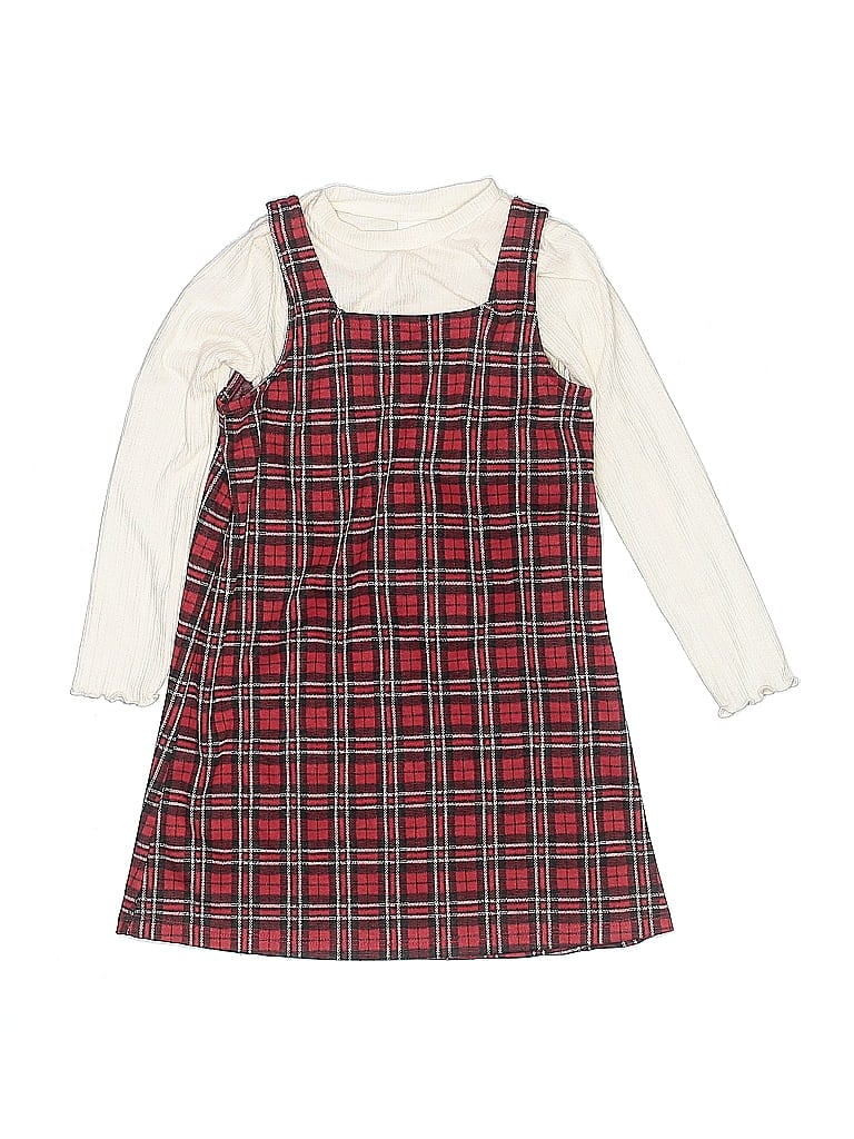 Jumping Beans Plaid Burgundy Dress Size 4 - photo 1