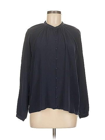 Sézane Long Sleeve Silk Top (view 1)