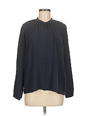 Sézane Long Sleeve Silk Top