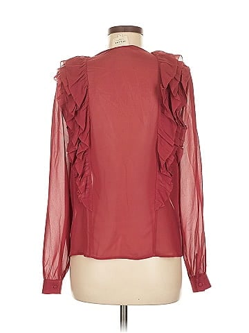 Sézane Long Sleeve Silk Top (view 2)