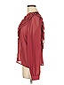 Sézane 100% Silk Burgundy Long Sleeve Silk Top Size EU (FR) 38 / US 6 - photo 4