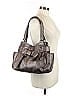 Brighton 100% Leather Metallic Silver Gray Leather Shoulder Bag One size - photo 2