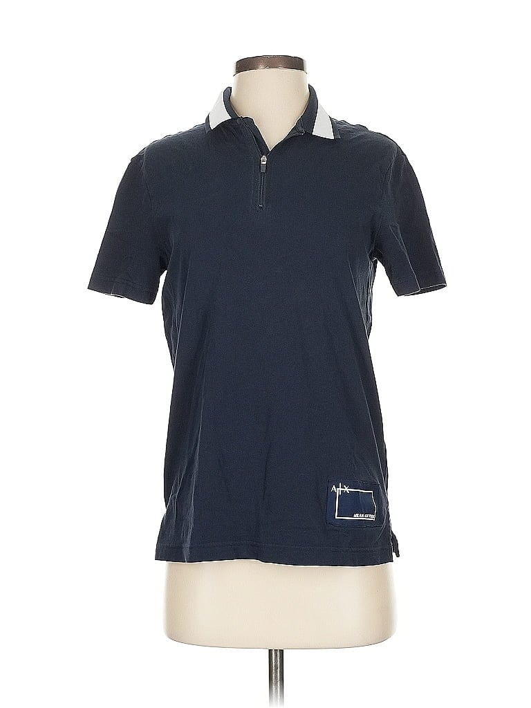 Armani Exchange 100% Cotton Blue Short Sleeve Polo Size XS - photo 1