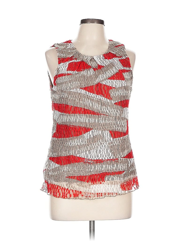 Pre-owned Alfani Sleeveless Blouse In Silver
