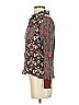 Tiny 100% Rayon Paisley Burgundy Long Sleeve Blouse Size XS - photo 5