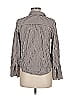 Ann Taylor Factory 100% Rayon Stripes Brown Long Sleeve Blouse Size M - photo 2