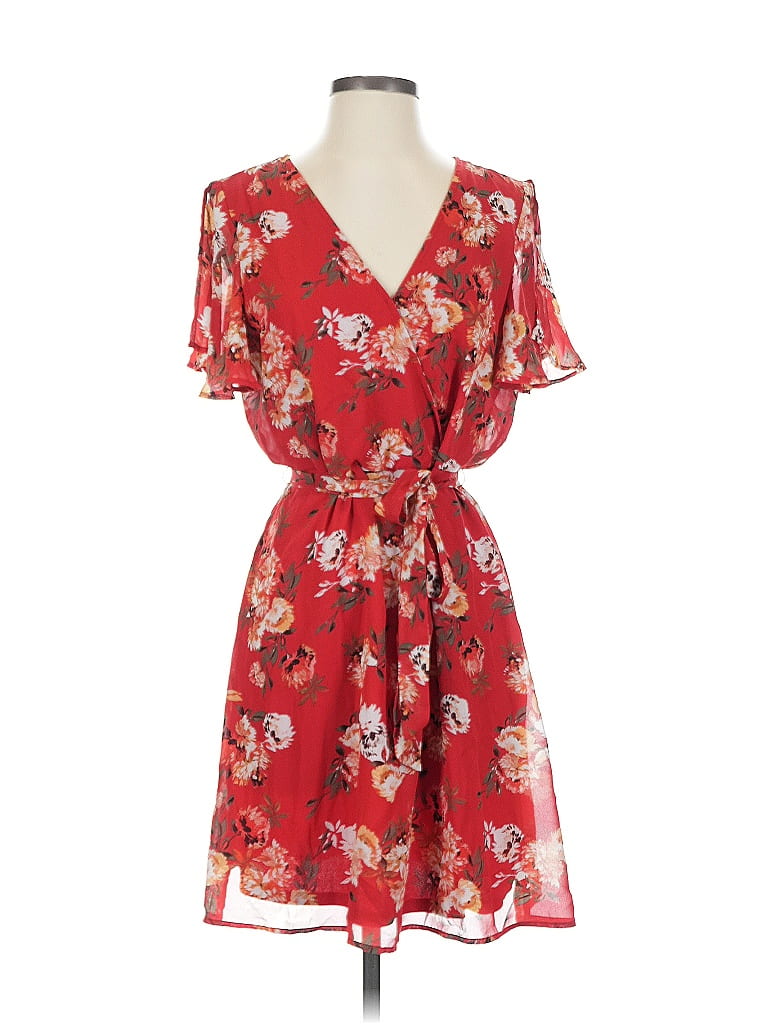Moonsea Floral Red Casual Dress Size S - photo 1