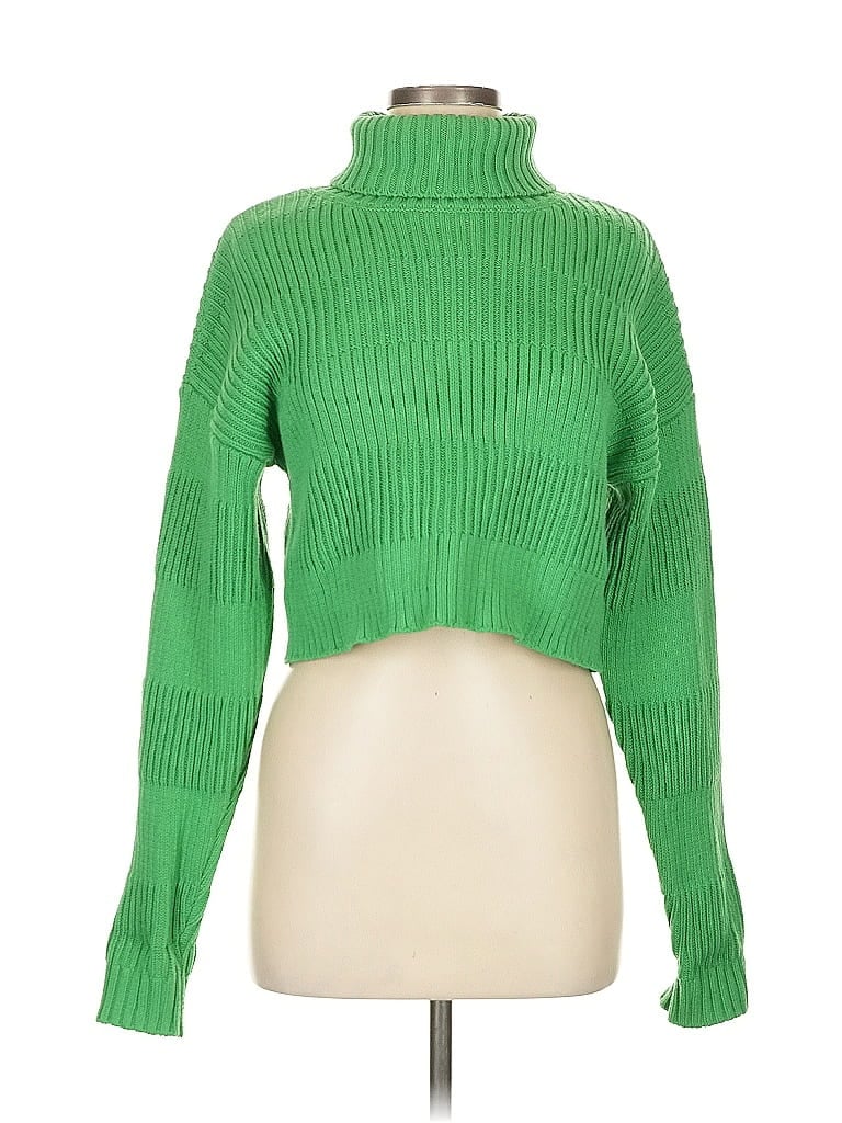 LA Hearts Green Turtleneck Sweater Size M - photo 1