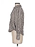 Ann Taylor Factory 100% Rayon Stripes Brown Long Sleeve Blouse Size M - photo 5