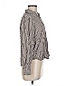 Ann Taylor Factory 100% Rayon Stripes Brown Long Sleeve Blouse Size M - photo 4