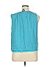Doncaster Collection 100% Silk Teal Sleeveless Silk Top Size 16 - photo 2