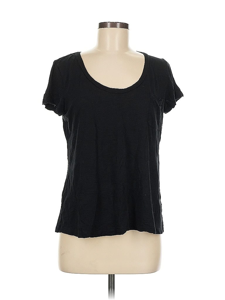 Pre-owned Halogen Short Sleeve T-shirt In Black