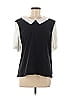 Hot Topic Color Block Black Short Sleeve Blouse Size 7 - photo 1