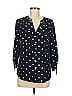 Soho JEANS NEW YORK & COMPANY 100% Polyester Polka Dots Black 3/4 Sleeve Blouse Size M - photo 1