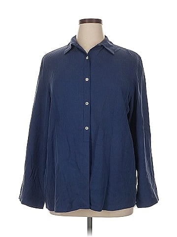 Lauren by Ralph Lauren Long Sleeve Silk Top (view 1)