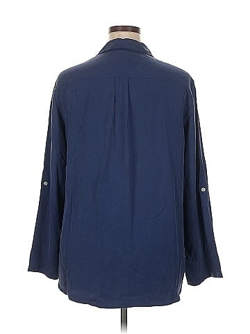 Lauren by Ralph Lauren Long Sleeve Silk Top (view 2)