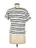 Lou & Grey Stripes Ivory Black Short Sleeve T-Shirt Size M - photo 2