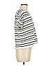 Lou & Grey Stripes Ivory Black Short Sleeve T-Shirt Size M - photo 4