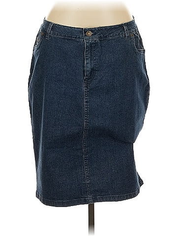 Jessica London Denim Skirt (view 1)