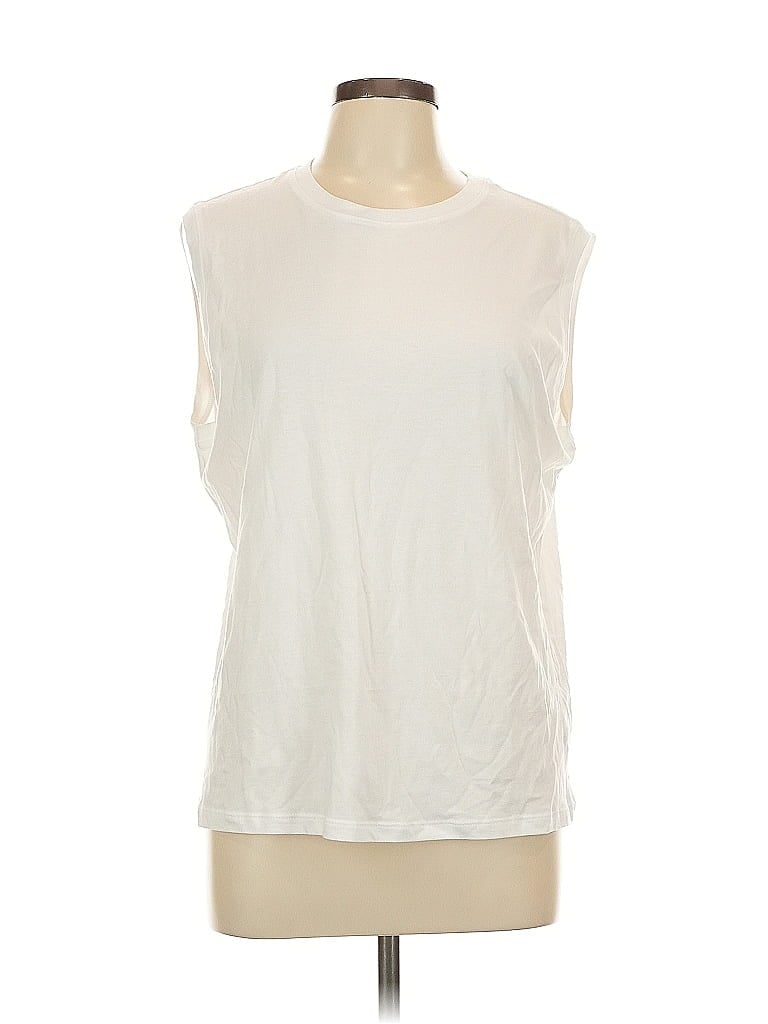 Pre-owned Old Navy Sleeveless T-shirt In White
