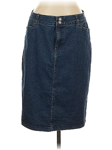 Jessica London Denim Skirt (view 1)