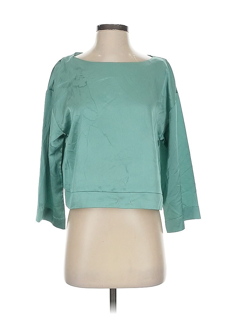 Sunday in Brooklyn 100% Polyester Green 3/4 Sleeve Top Size S - photo 1