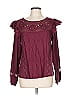 Tiny 100% Cotton Burgundy Long Sleeve Blouse Size L - photo 1