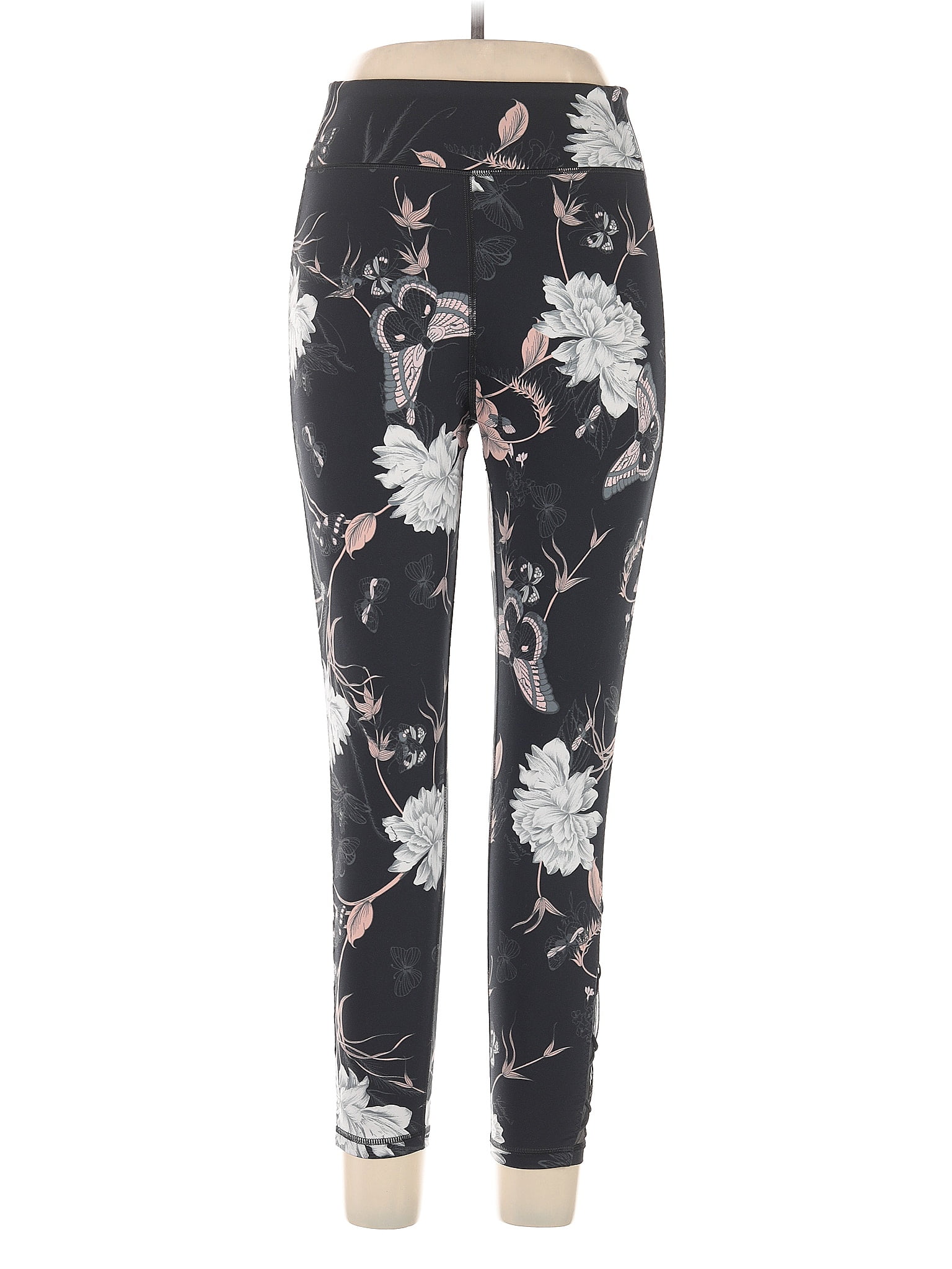 Victoria&apos;s Secret Floral Black Casual Pants Size L