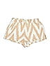 Lou & Grey for LOFT 100% Cotton Chevron-herringbone Gold Tan Shorts Size M - photo 1