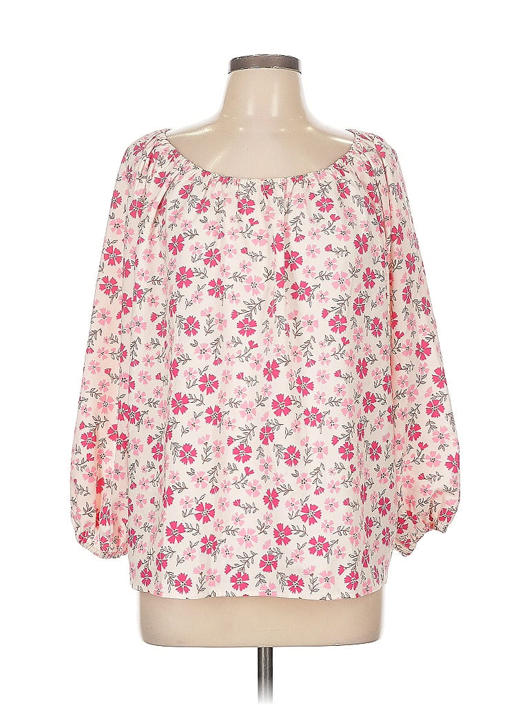 Ann Taylor Factory 100% Polyester Pink 3/4 Sleeve Blouse Size XL - photo 1