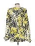 Parker 100% Silk Yellow 3/4 Sleeve Silk Top Size XS - photo 2