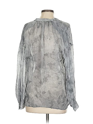 Vince. Long Sleeve Silk Top (view 2)