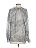 Vince. 100% Silk Gray Long Sleeve Silk Top Size S - photo 2
