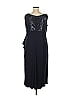 Alex Evenings Blue Cocktail Dress Size 16 - photo 2
