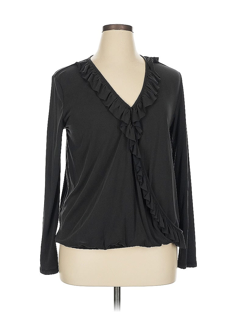 Pre-owned Sunday In Brooklyn Long Sleeve Blouse In Black