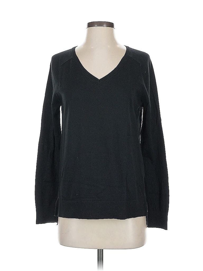 Pre-owned Ann Taylor Loft Pullover Sweater In Black