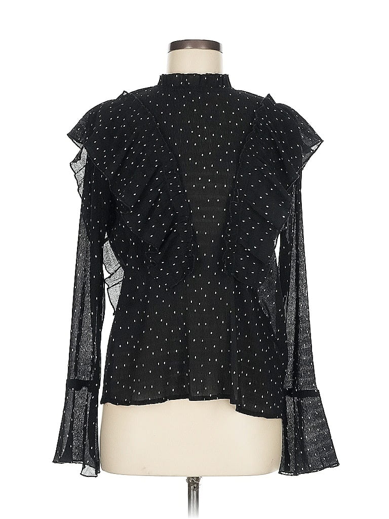 Click to view more detailed imagery on our partner's website Pre-owned Y.a.s. Long Sleeve Blouse In Black