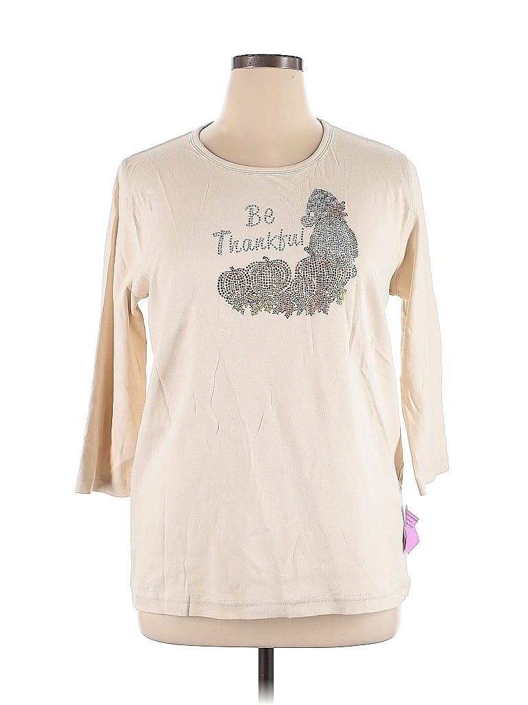 Pre-owned Assorted Brands 3/4 Sleeve T-shirt In White