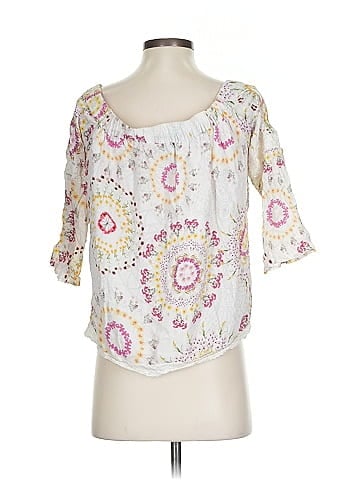 Ecru Short Sleeve Blouse (view 2)