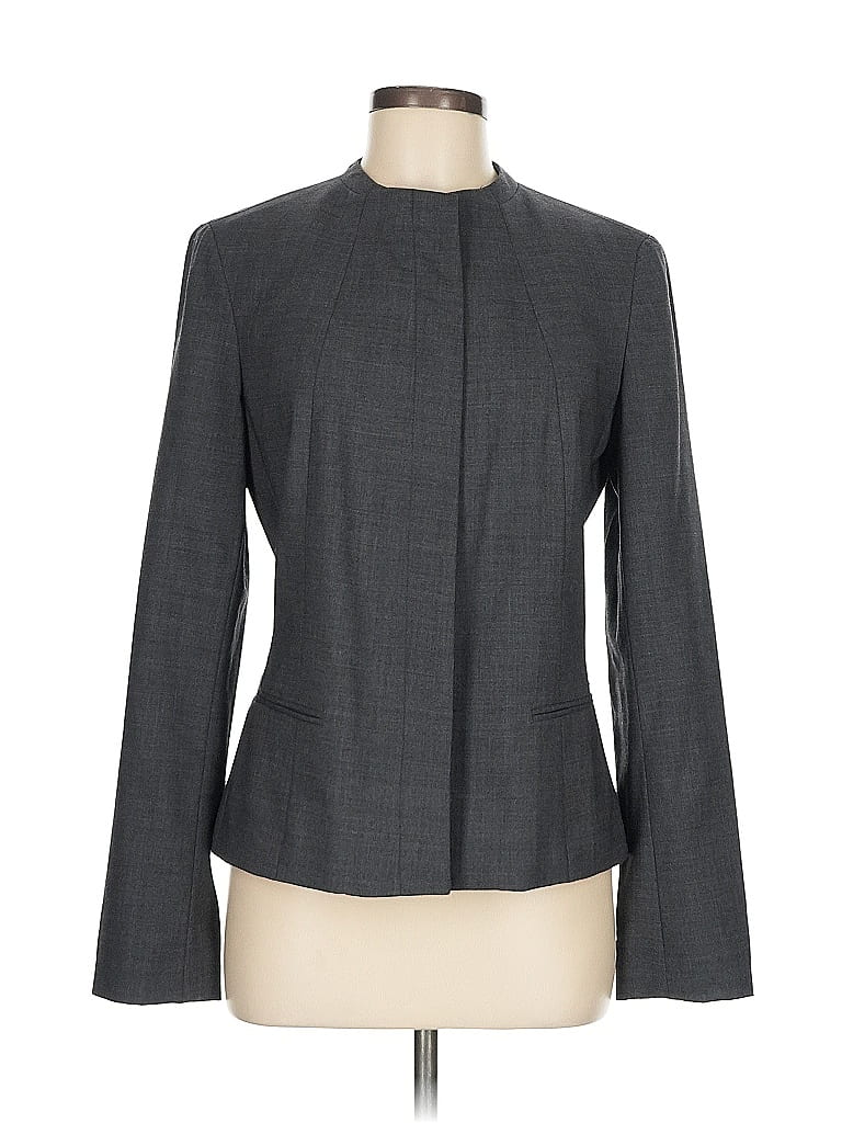 Pre-owned Calvin Klein Wool Blazer Jacket In Gray
