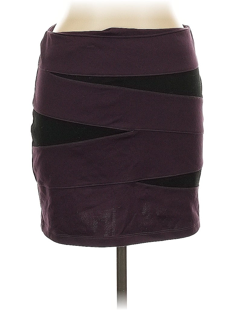 Basic House Color Block Purple Casual Skirt Size L - photo 1