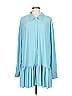 Norma Kamali Blue Long Sleeve Blouse Size L - photo 1