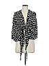 Easel 100% Rayon Polka Dots Black Cardigan Size M - photo 1