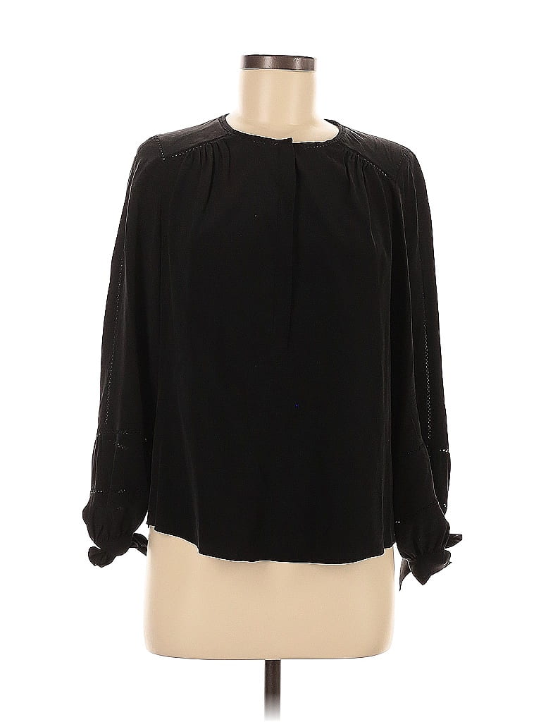 Pre-owned Rebecca Taylor Long Sleeve Blouse In Black