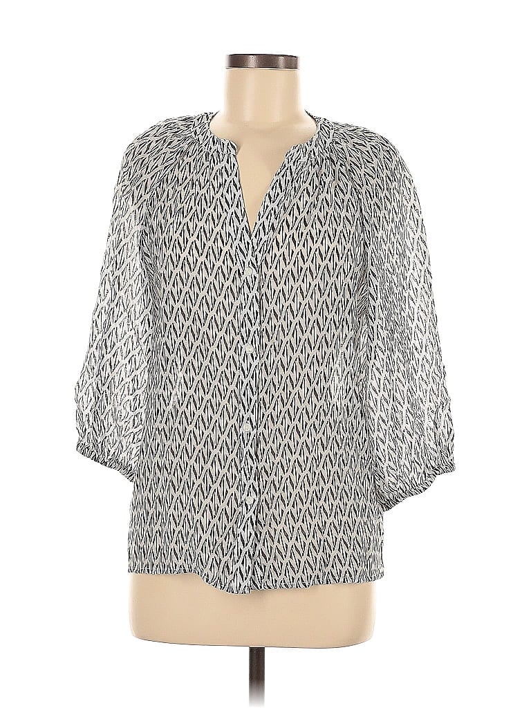 Pre-owned Vince Camuto 3/4 Sleeve T-shirt In Gray