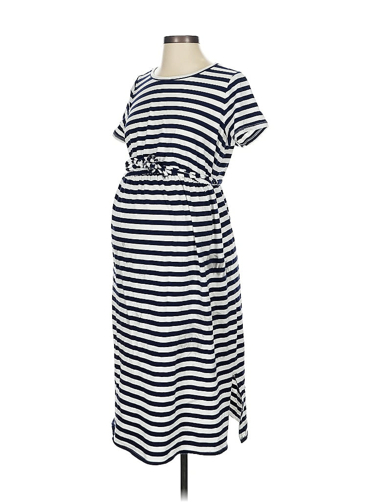 Isabel Maternity Stripes Blue Casual Dress Size S - photo 1