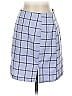 NY Collection Checkered-gingham Blue Casual Skirt Size 2 - photo 1