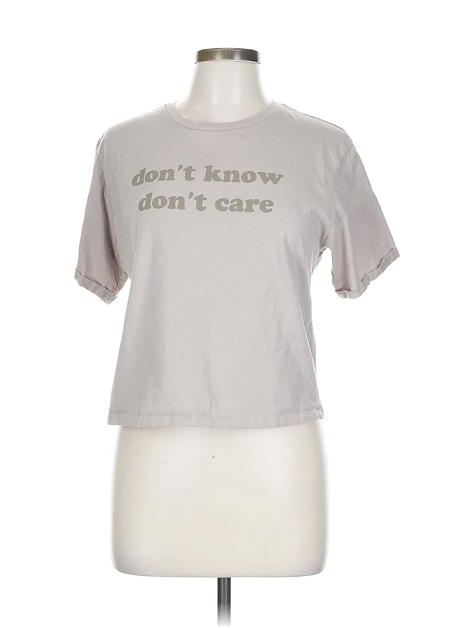 Organic Generation 100% Cotton Gray Tan Short Sleeve T-Shirt Size L