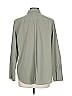 Chico's Solid Gray 3/4 Sleeve Button-Down Shirt Size L - photo 2